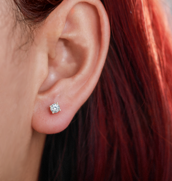 Bridgid Moissanite Earrings by Bygone Beauty