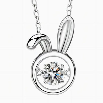 Azalea Bunny Moissanite Necklace by Bygone Beauty