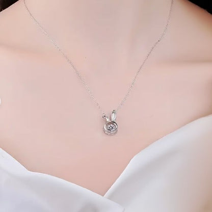 Azalea Bunny Moissanite Necklace by Bygone Beauty