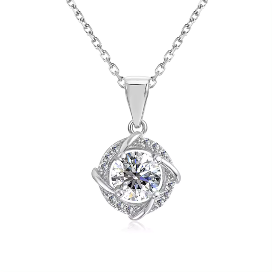 Moissanite Circle Necklace